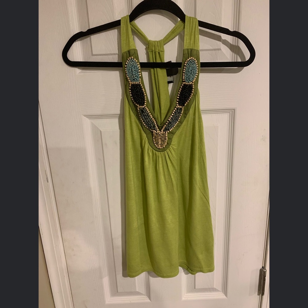 Byer California Detailed Beaded Top - EUC